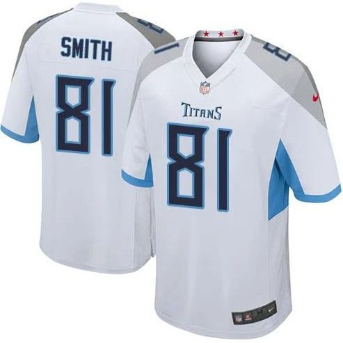 Men Tennessee Titans #81 Jonnu Smith Nike White Game NFL Jersey